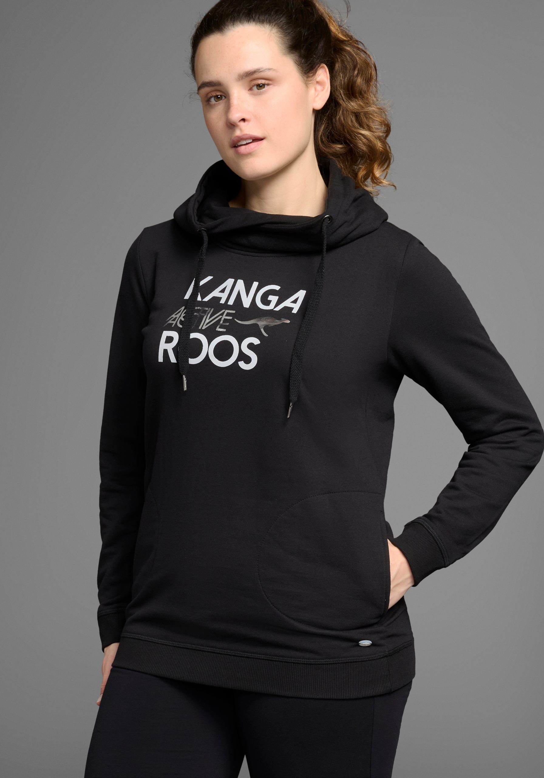 KangaROOS Sweatshirt, lange Ärmel, figurumspielende Passform, große Größen