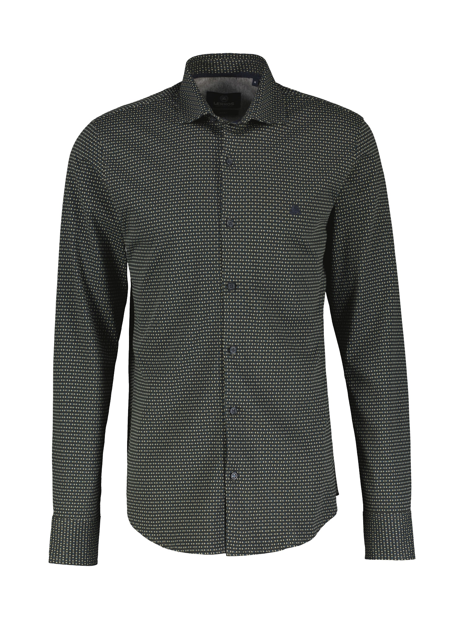 LERROS Langarmhemd "Herren Jerseyhemd mit Haifischkragen"