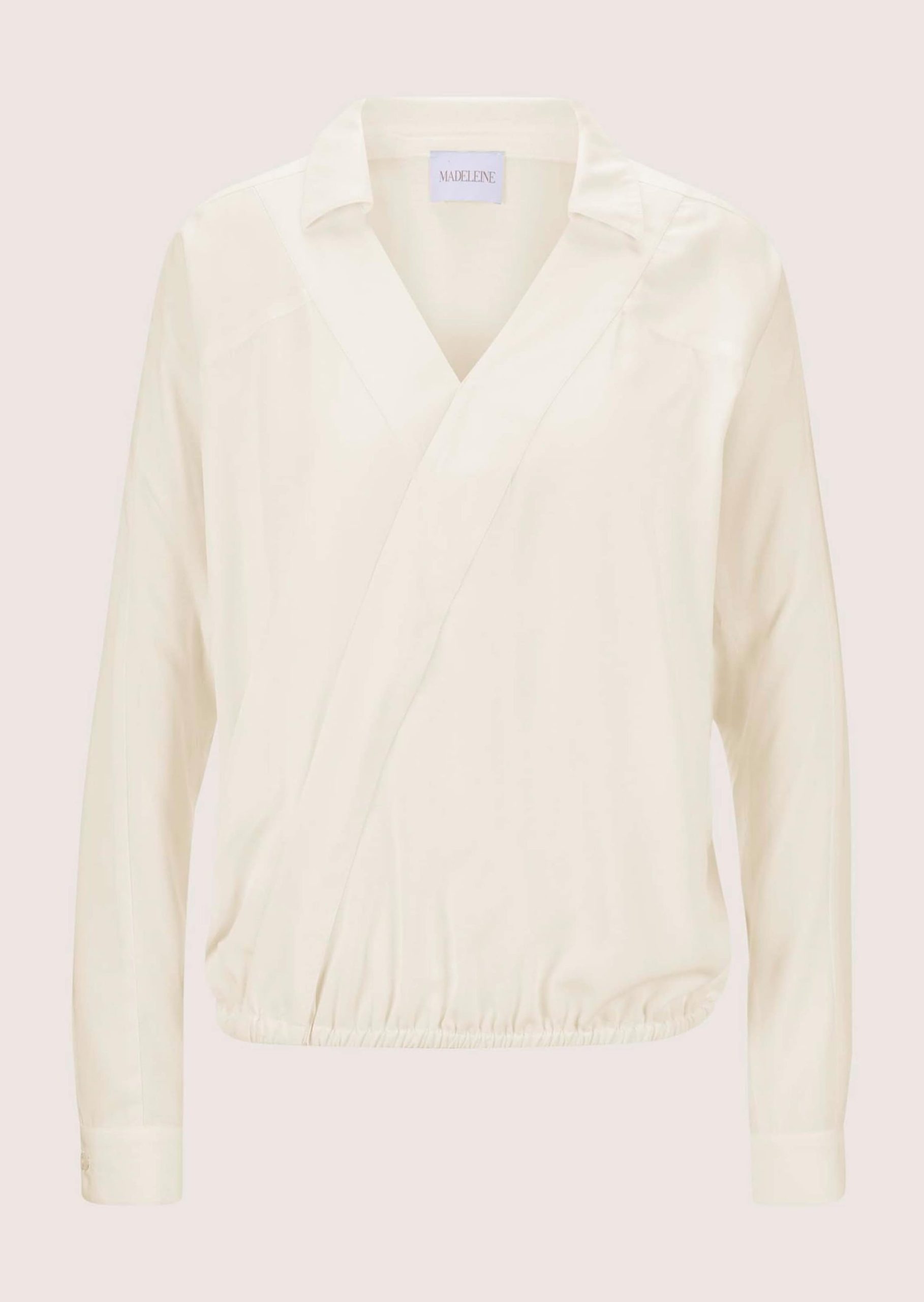 MADELEINE Langarmbluse "Bluse Bluse im Wickel-Look"