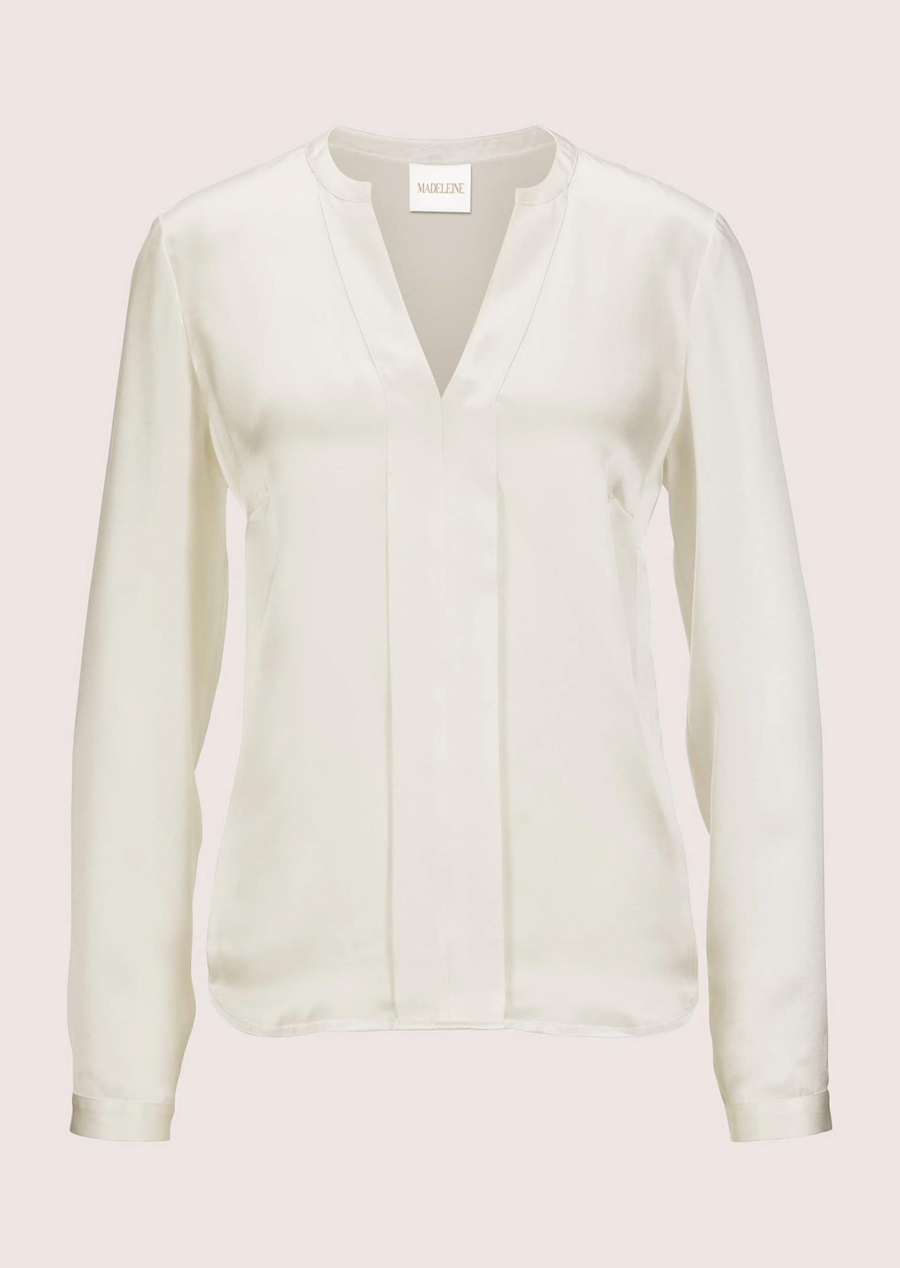 MADELEINE Langarmbluse "Bluse Satinbluse aus reiner Seide"