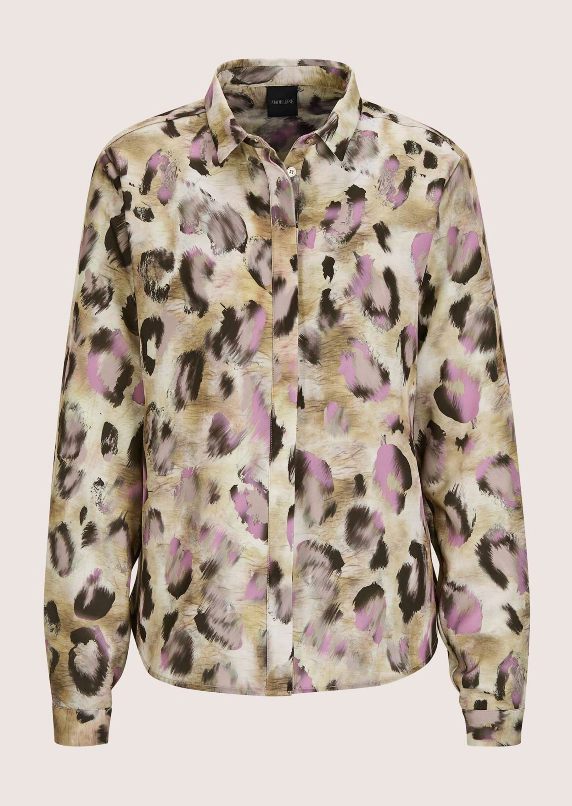MADELEINE Langarmbluse "Hemdbluse Modische Bluse mit Animal-Print"