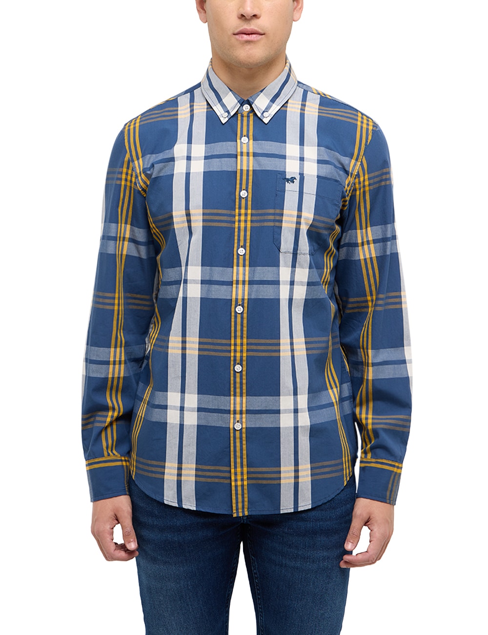 MUSTANG Langarmhemd "Herren Style Chester"