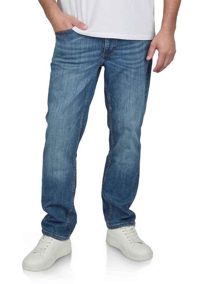 MUSTANG Straight-Jeans Herren Jeanshose Washington Straight Fit Denim Hose mit Stretch