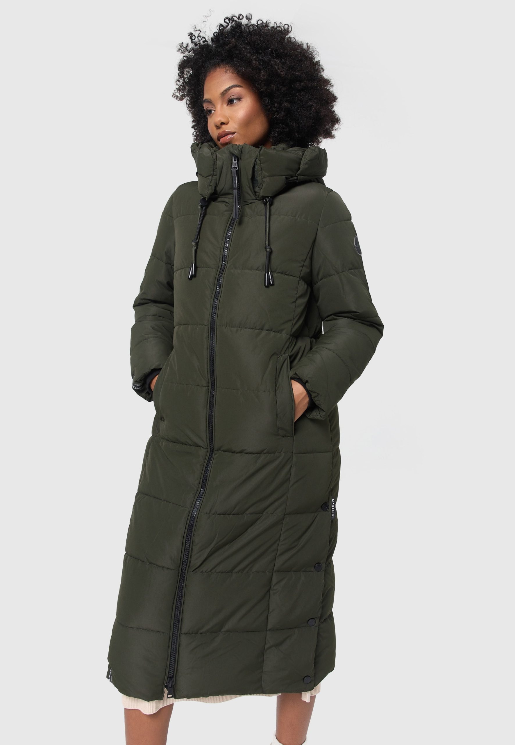 Marikoo Winterjacke "Nadeshikoo XIV" extra langer Winter Mantel gesteppt