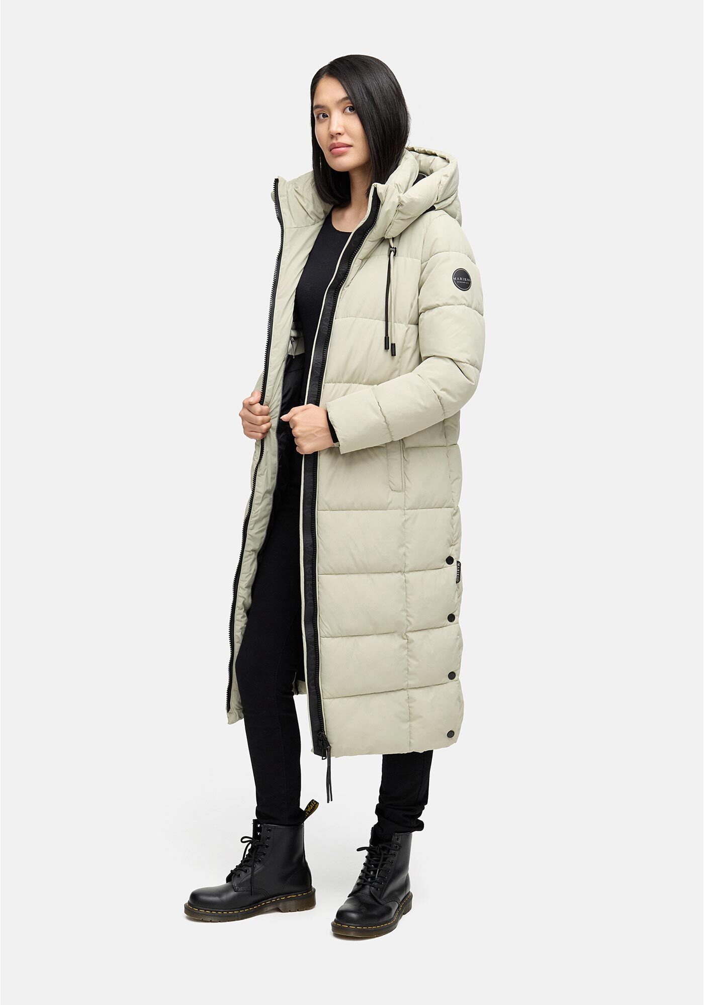 Marikoo Winterjacke "Nadeshikoo XIV" extra langer Winter Mantel gesteppt