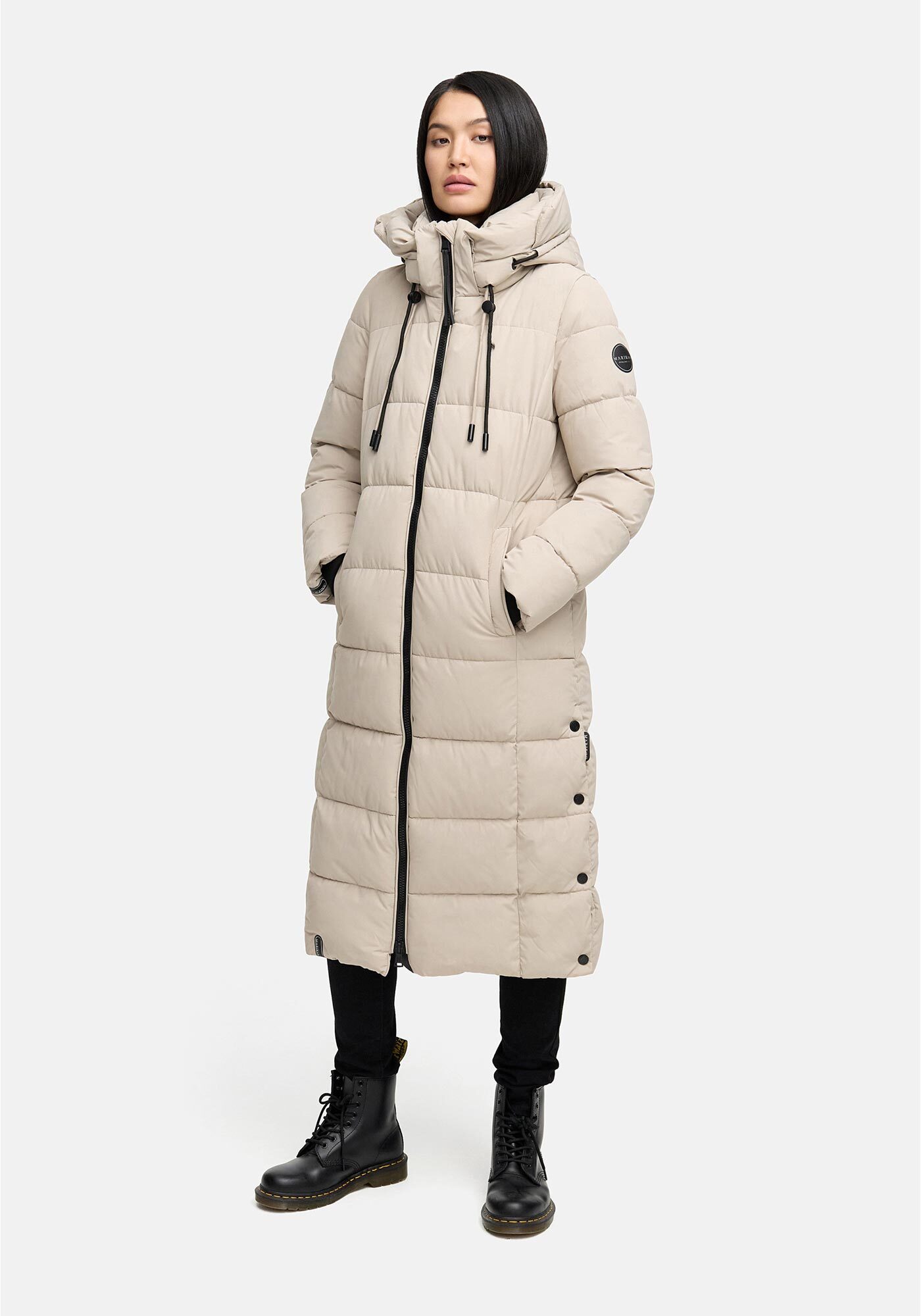 Marikoo Winterjacke "Nadeshikoo XIV" extra langer Winter Mantel gesteppt
