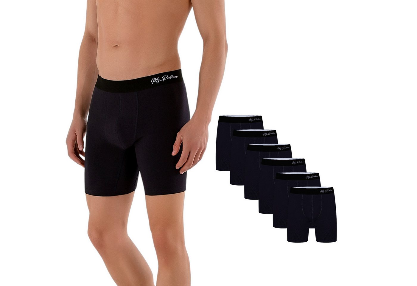 Myproblems Boxershorts Langes Bein 6er Pack Baumwolle Boxershorts Unterwäsche Herren S-4XL