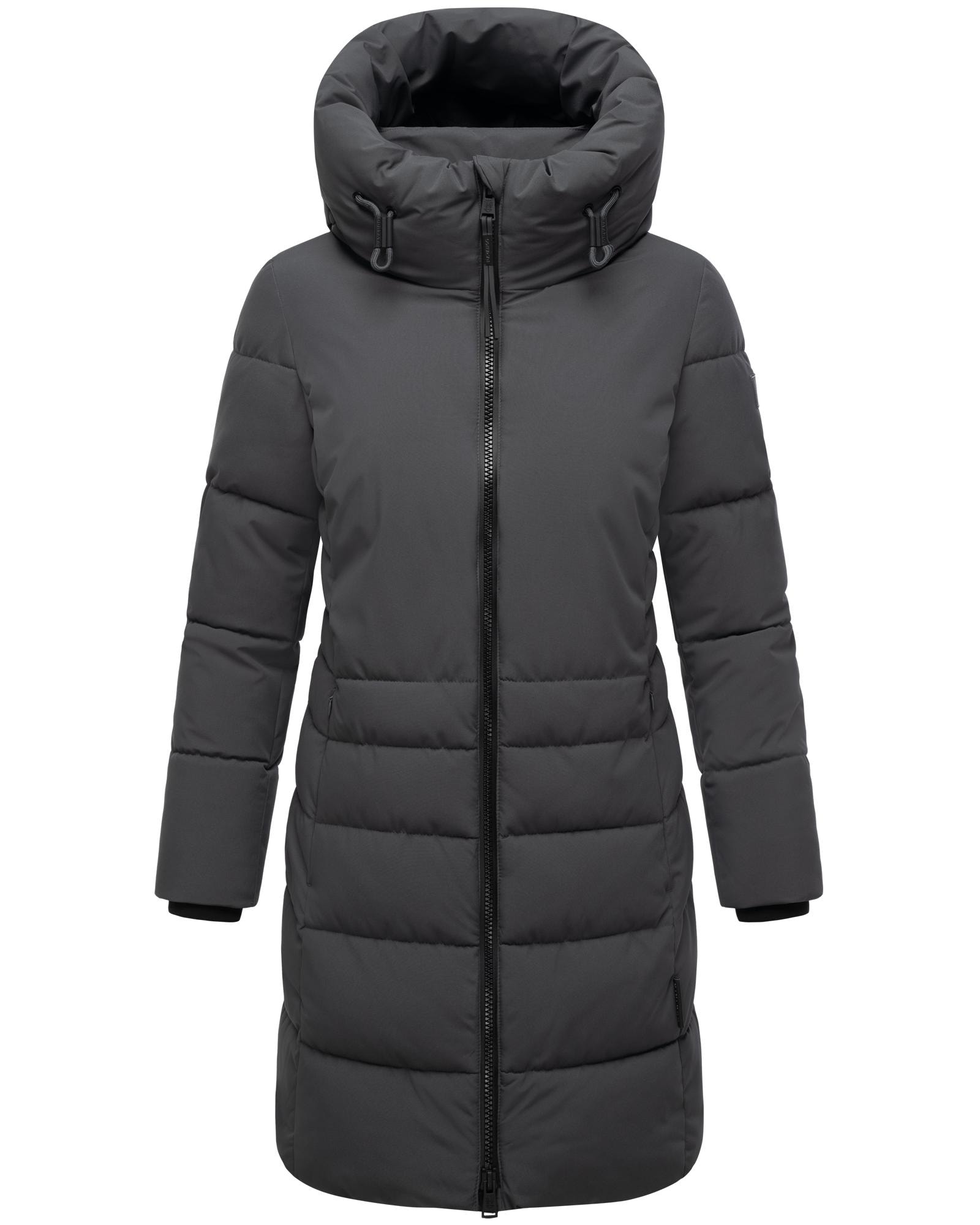 Navahoo Steppmantel "Mondnebel XIV" Langer, gesteppter Damen Wintermantel mit hohem Kragen