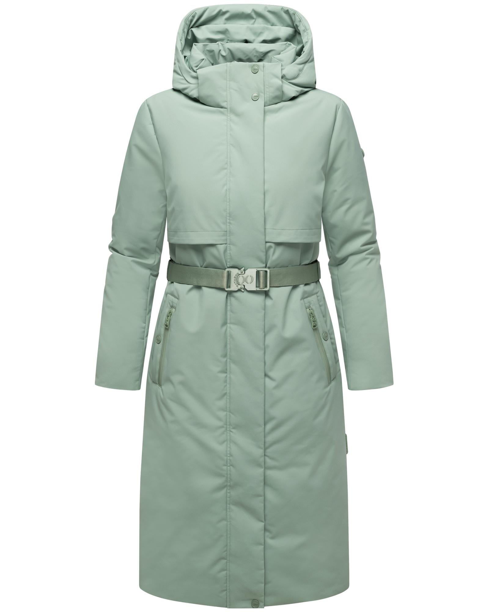 Navahoo Wintermantel "Waldbummler 14" Wasserabweisender Winterparka mit Kapuze und Taillengürtel