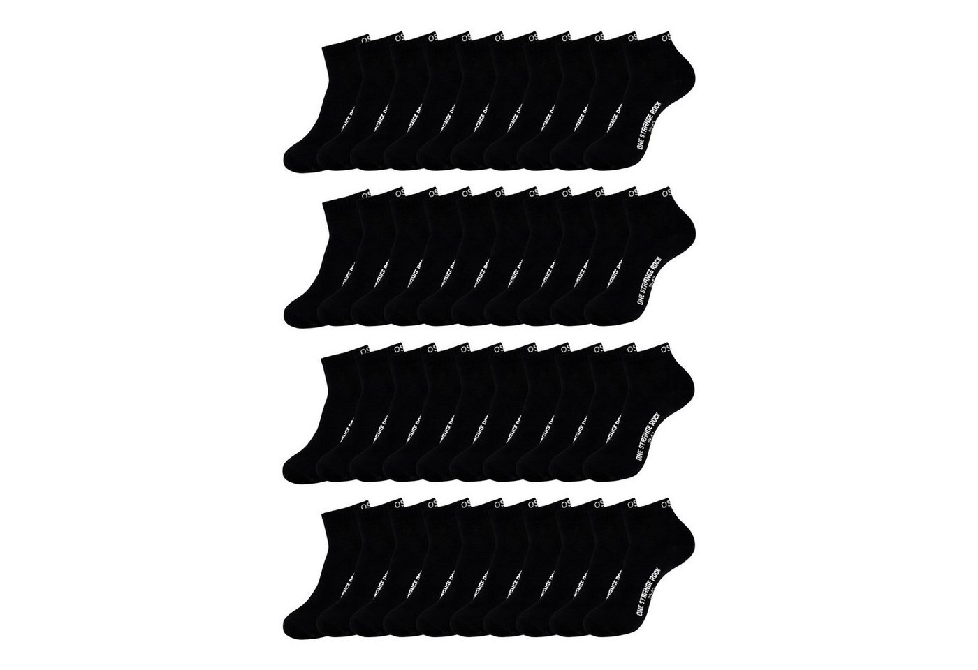 One Strange Rock Kurzsocken Quarter (20-Paar) mit Logoschriftzug am Bündchen und auf der Sohle