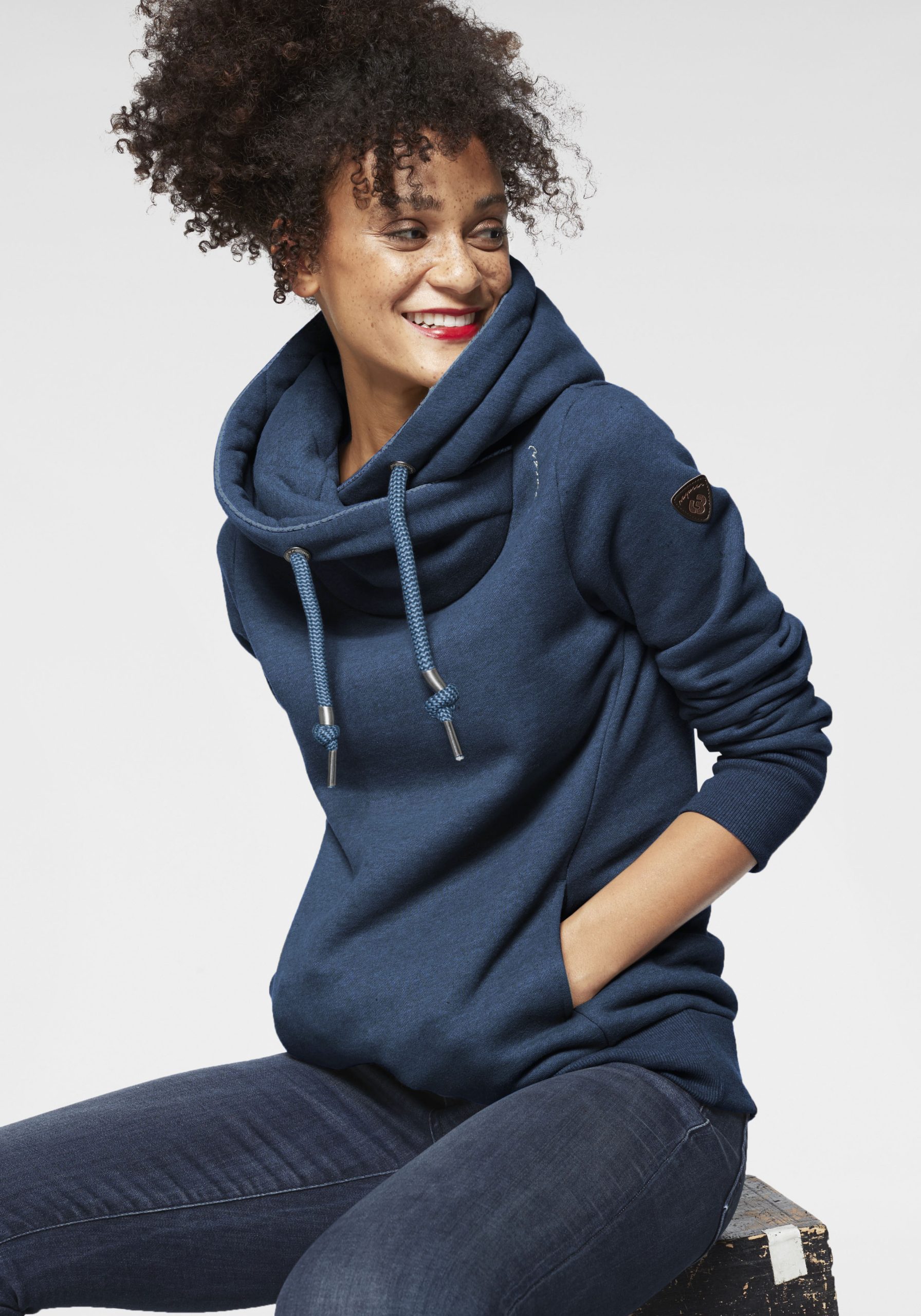 Ragwear Kapuzensweatshirt "GRIPYBUTTON", Sweater mit rustikalen Kordel-Akzenten