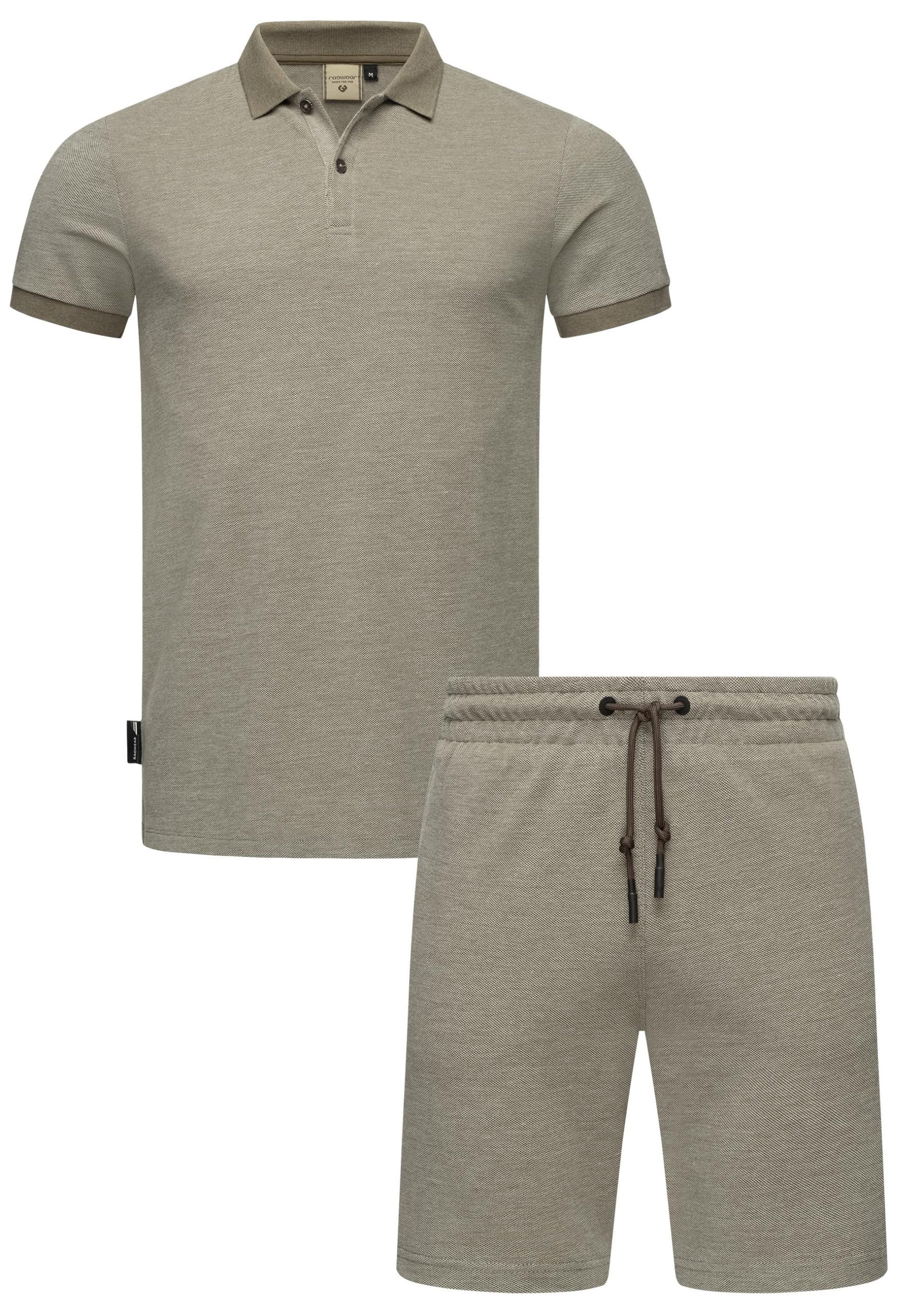 Ragwear Poloshirt "Set Porpi" 2 Stk. Modisches Herren Set aus Hemd und kurzer Hose