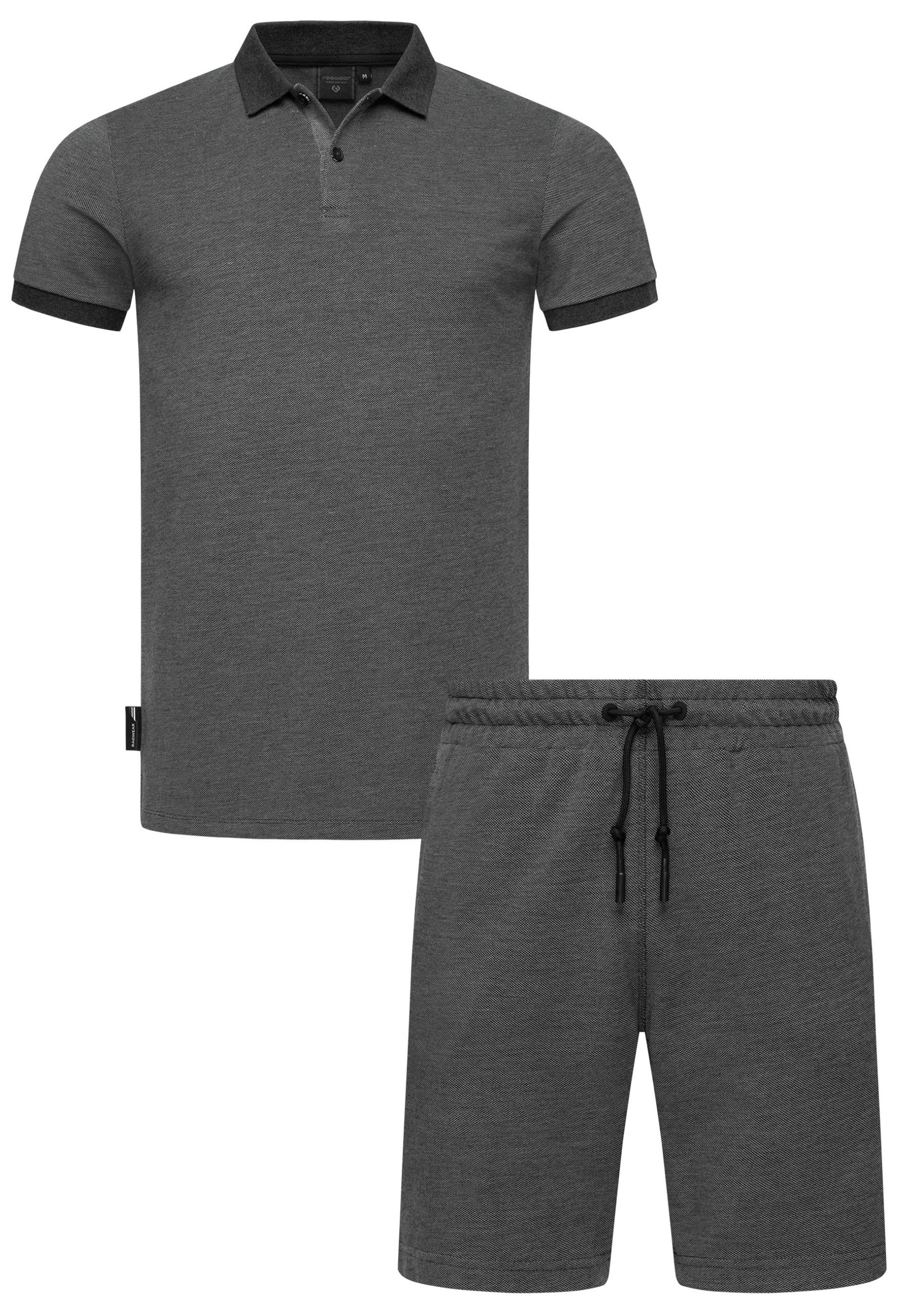 Ragwear Poloshirt "Set Porpi" 2 Stk. Modisches Herren Set aus Hemd und kurzer Hose