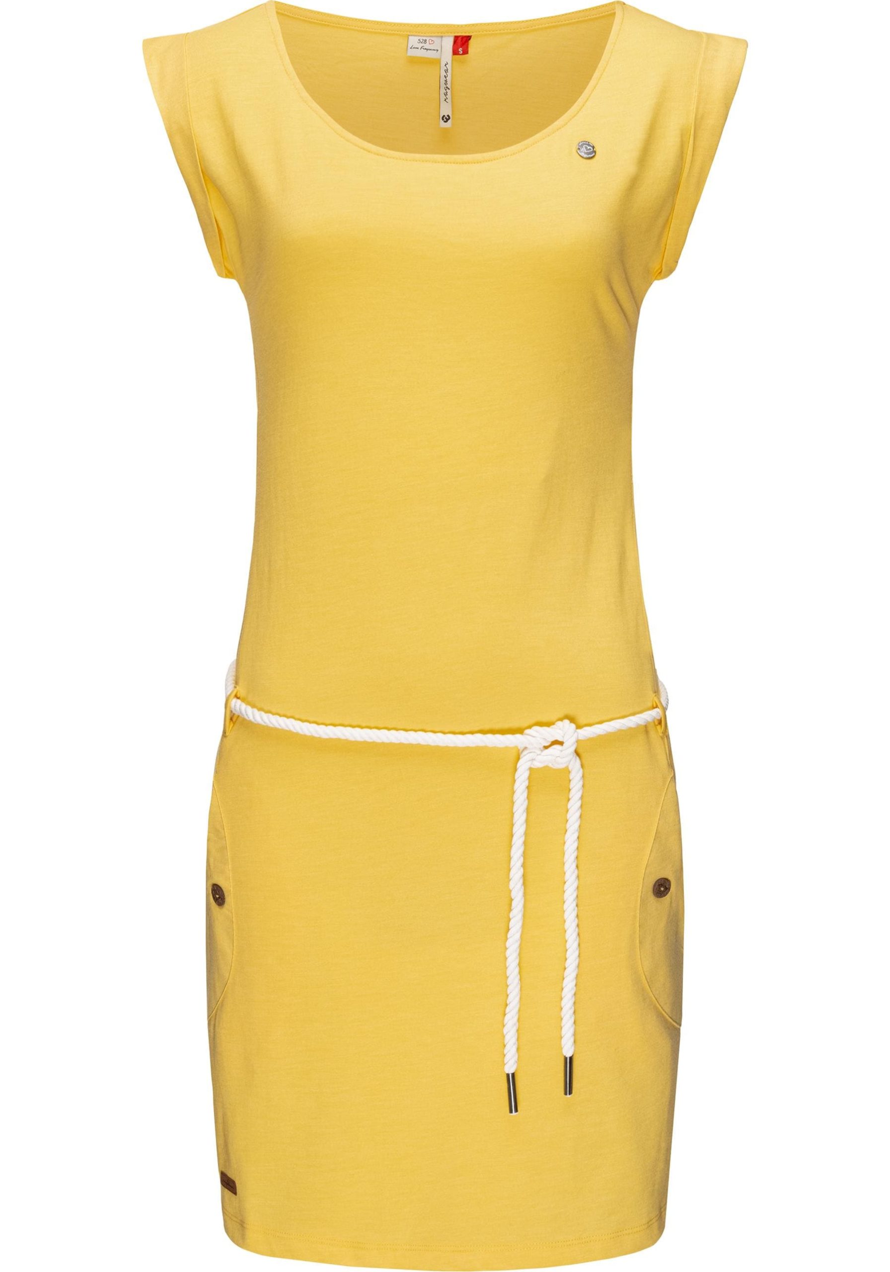 Ragwear Shirtkleid "Tag" Eingrifftaschen leichtes Jersey-Kleid in melierter Optik