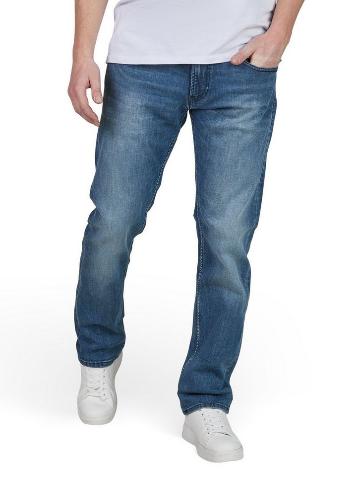 Replay Straight-Jeans Herren Jeanshose Grover Denim Hose mit Stretch