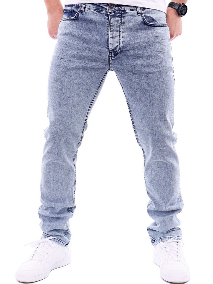 Reslad Stretch-Jeans Reslad Jeans Herren Regular Fit Hose Jeanshose RS-2125 5-Pocket Straight-fit Herren Hose