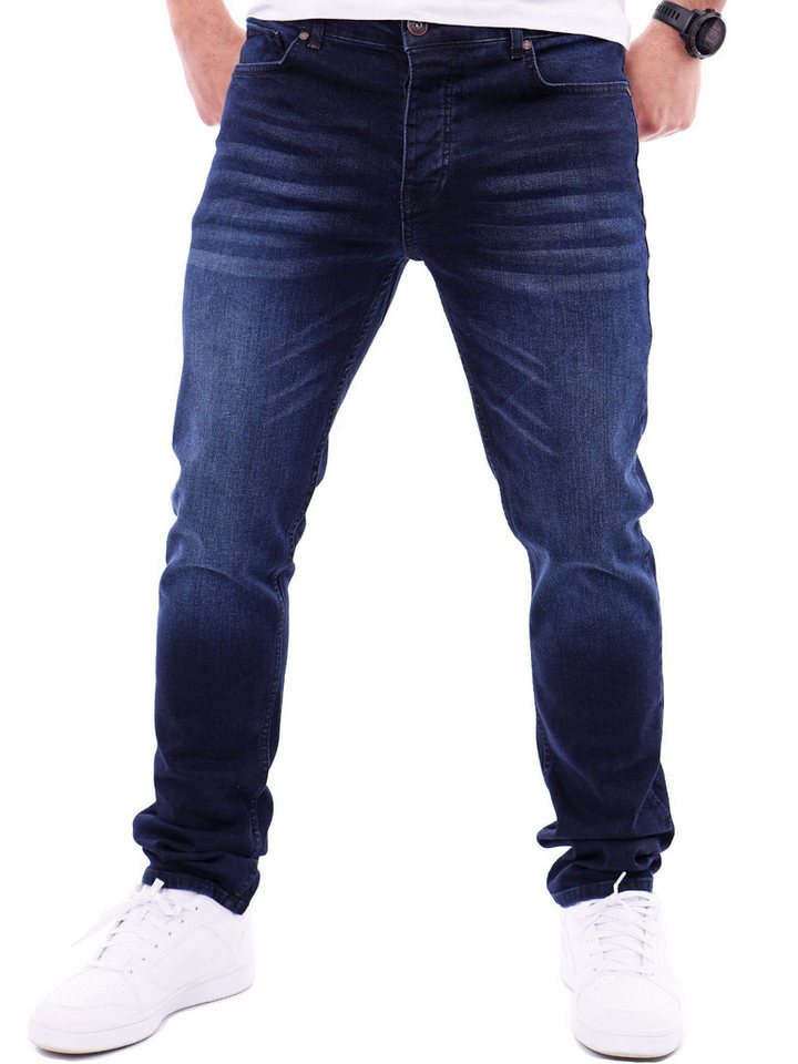 Reslad Stretch-Jeans Reslad Jeans Herren Regular Fit Hose Jeanshose RS-2125 5-Pocket Straight-fit Herren Hose