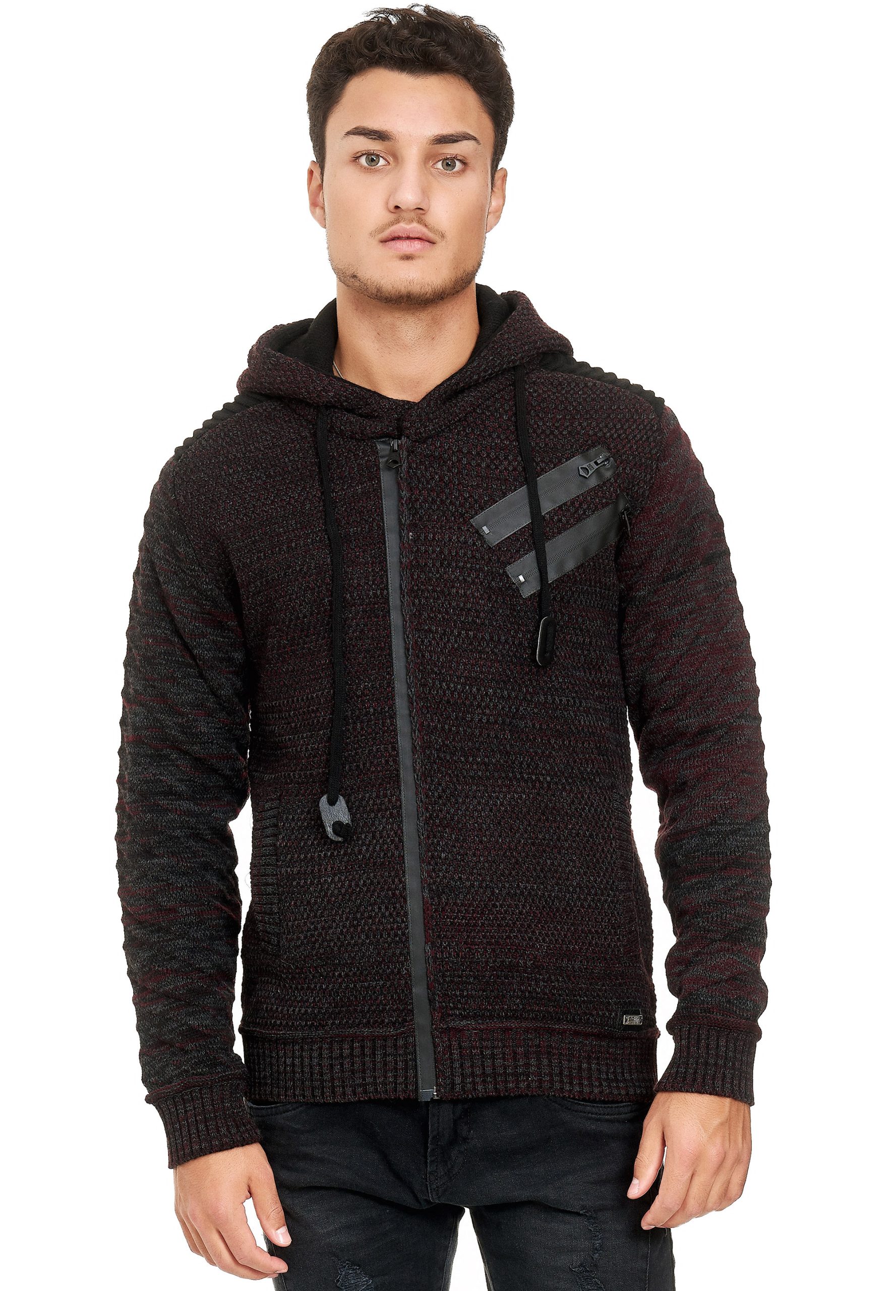 Rusty Neal Strickjacke in cooler Grobstrickoptik