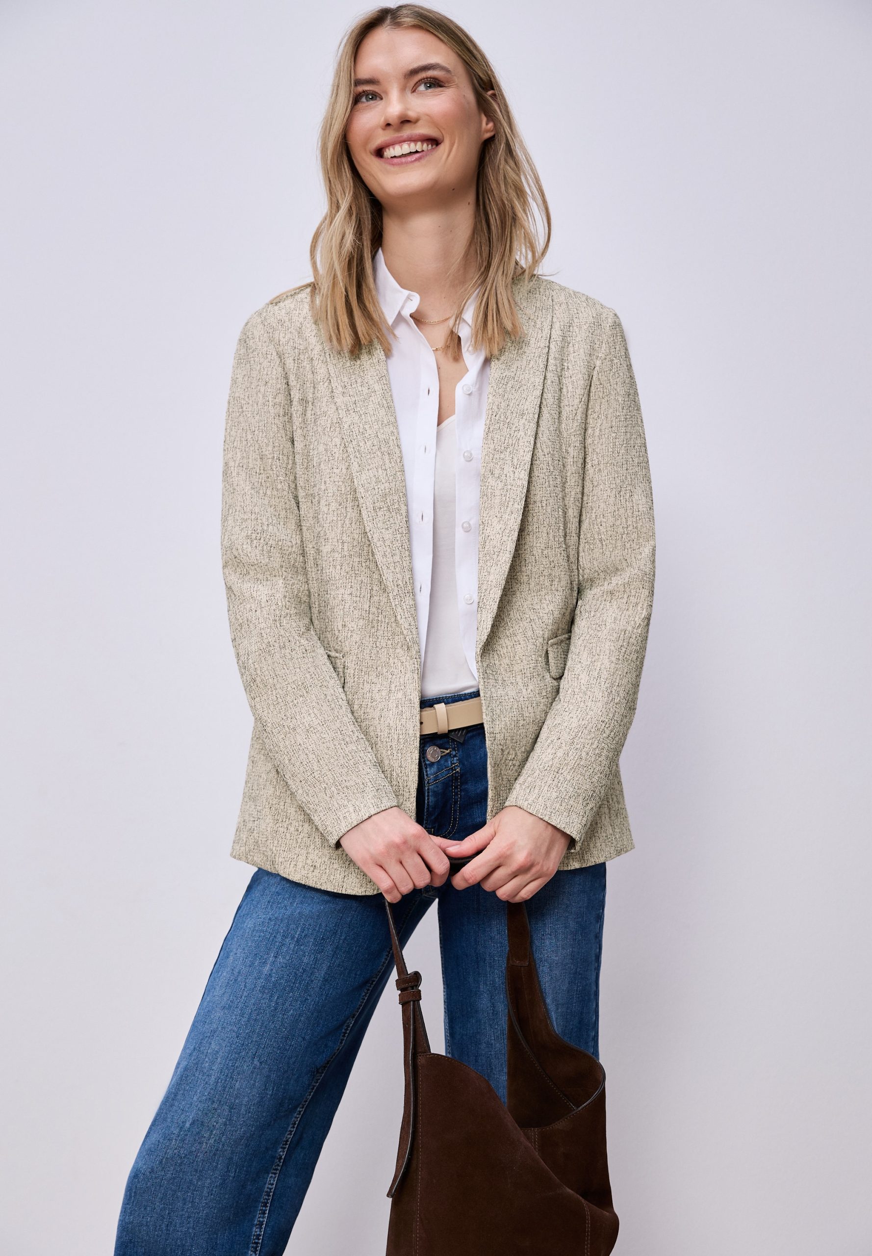 STREET ONE Longblazer mit Schalkragen