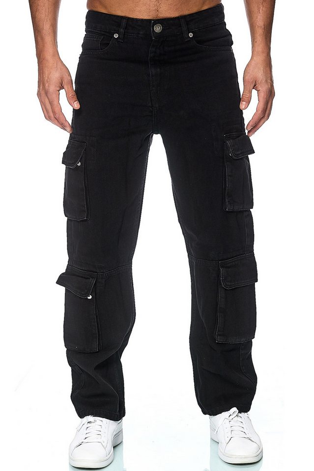 Smith & Solo Schlagjeans Baggy Jeans Herren, Cargohose Loose Fit Cargo-Taschen, Weites Bein, Baggy Fit