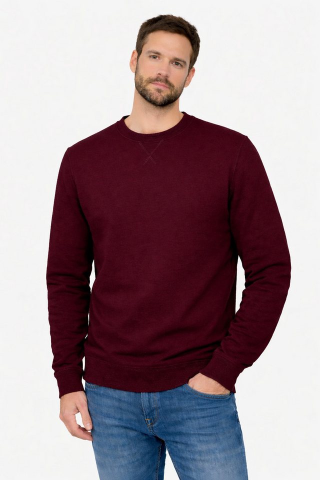 Smith & Solo Sweatshirt Herren, Pullover Baumwolle Loose Fit, Langarm, unifarben