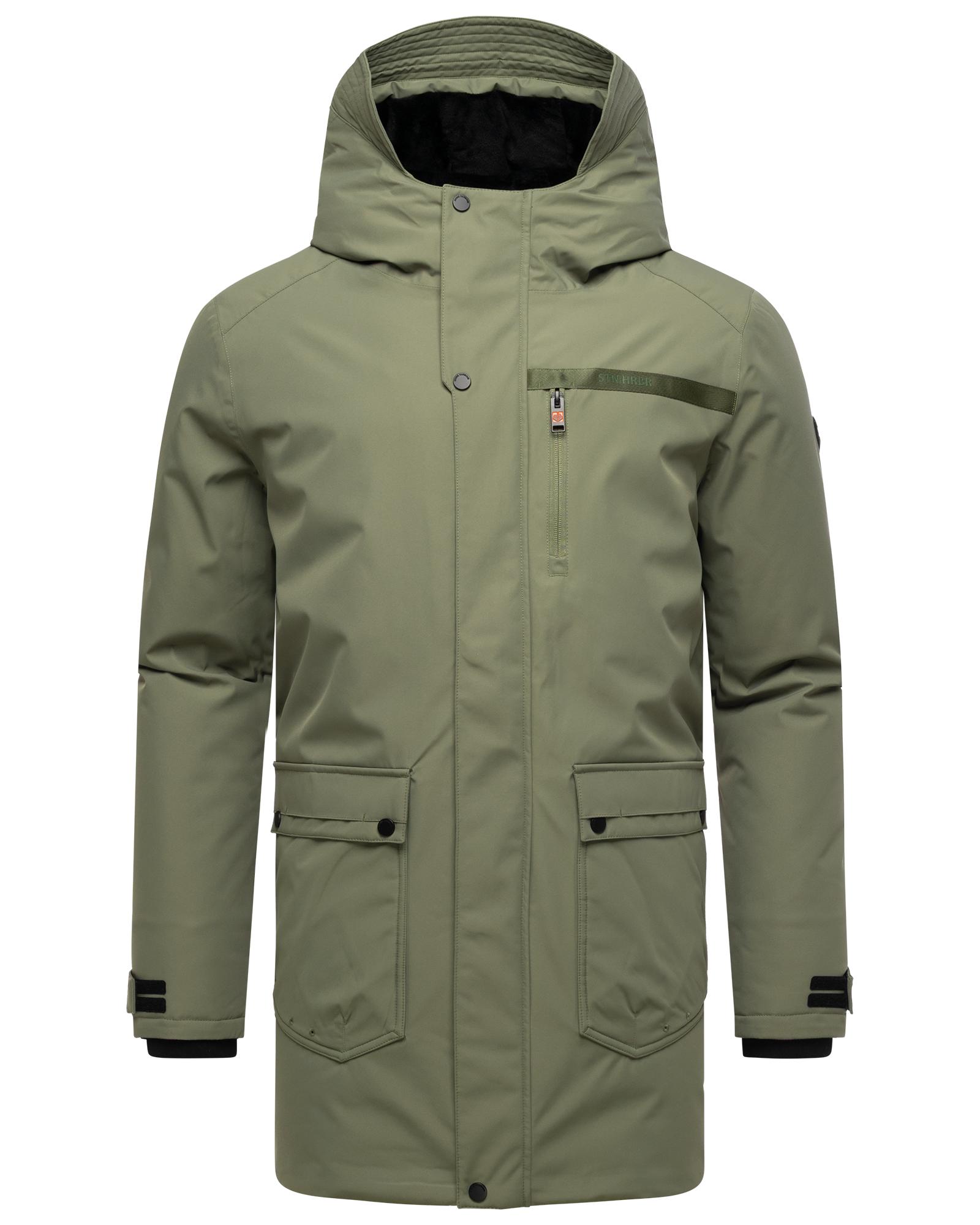 Stone Harbour Wintermantel "Netaan XX" Herren Kurzmantel mit kuscheliger Kapuze