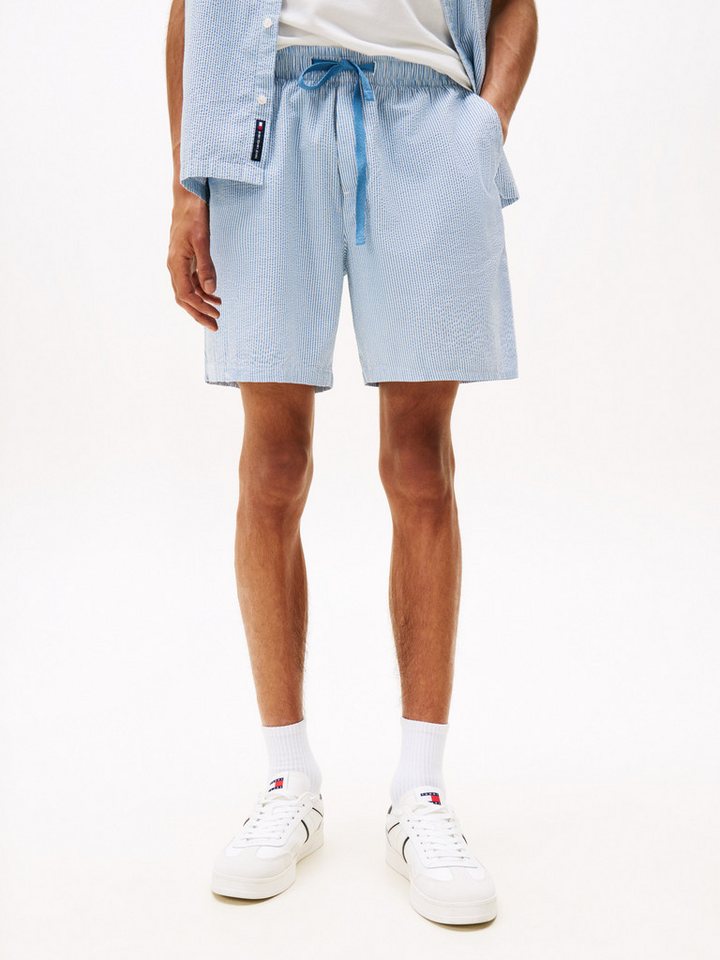 Tommy Jeans Shorts TJM SEERSUCKER STP BEACH SHORT fein gestreift