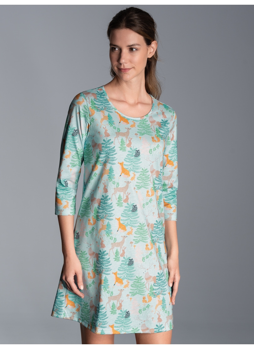 Trigema Nachthemd "TRIGEMA Nachthemd mit Allover-Print" 1 Stk. tlg.