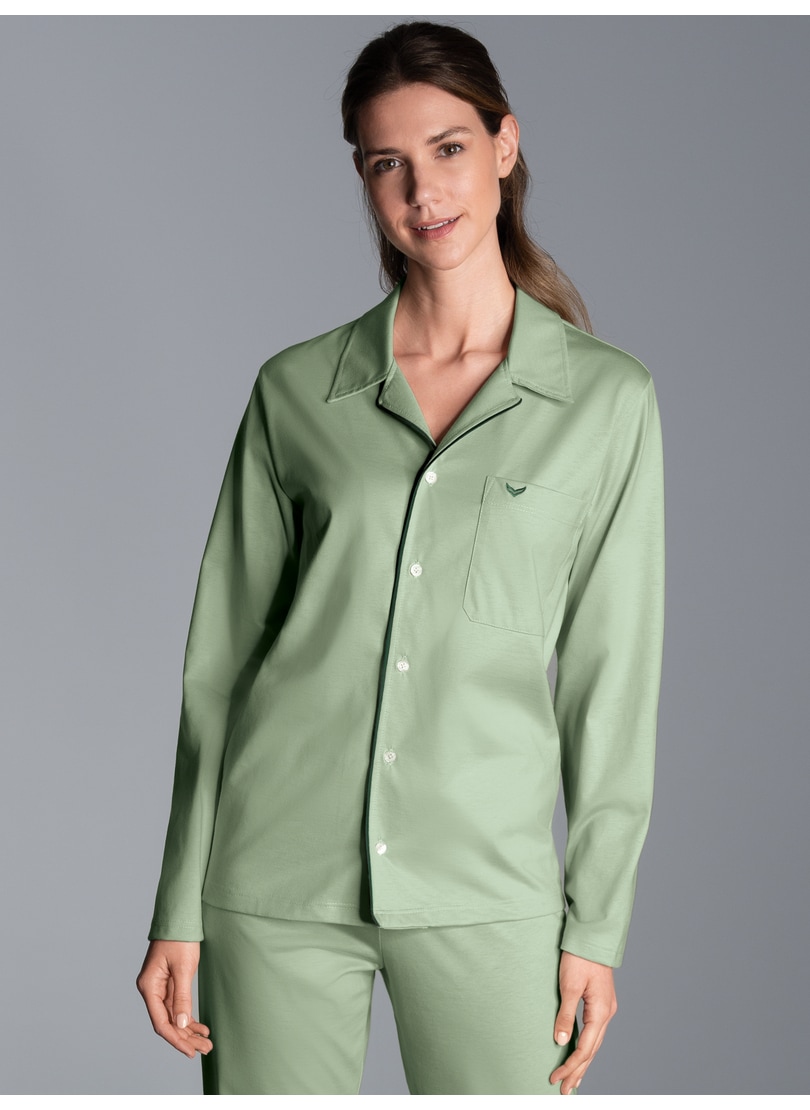 Trigema Schlafanzug "TRIGEMA Schickes Schlafanzug Oberteil mit Knopfleiste" 1 tlg.