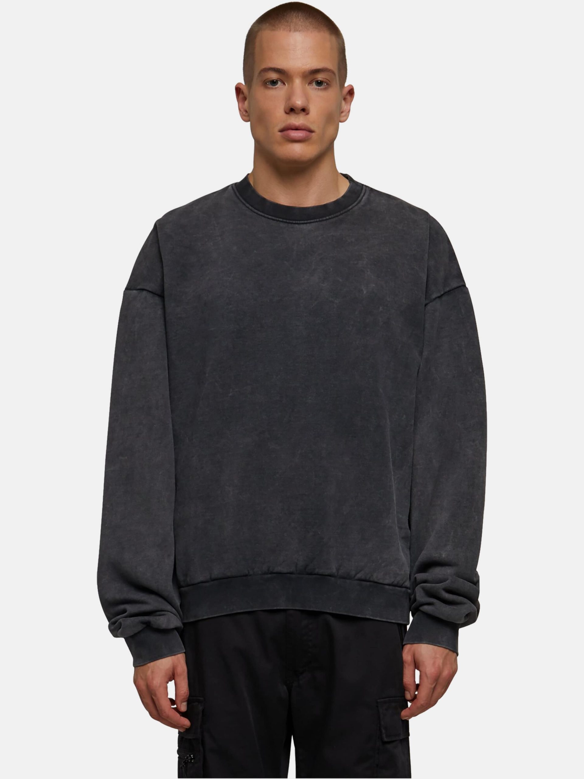 Urban Classics Acid Washed Crew Pullover