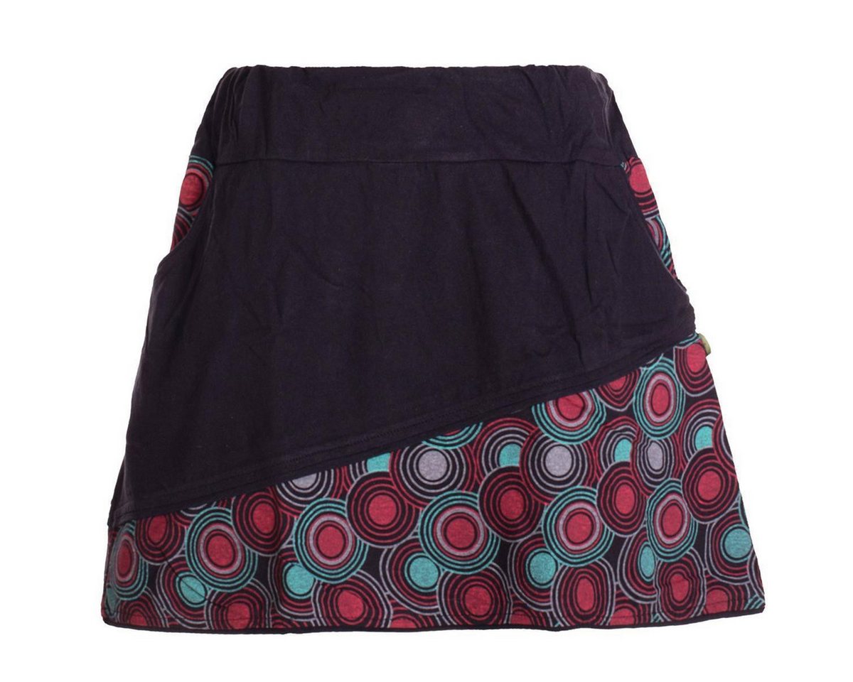 Vishes Minirock Kurzer Rock Damen Mini-Rock Polka Dot Röcke, retro 70er 80er Elfen, Boho, Hippie, Festival-Rock