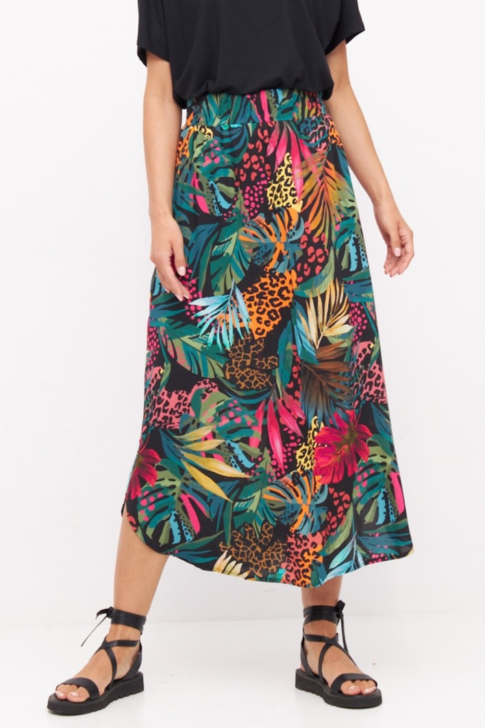 Widda Damen vegan Rock Julip Tropic Gemustert Mehrfarbig