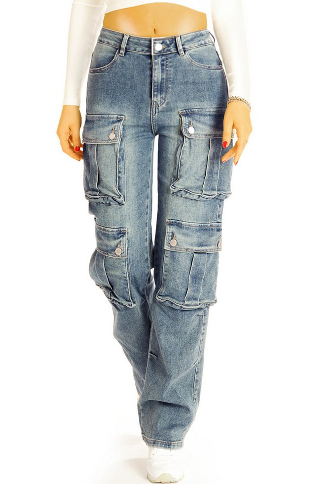 be styled Cargojeans Cargojeans Hose Jeans mit aufgesetzten Taschen - Damen - j31L-3-neu mit aufgesetzten Taschen
