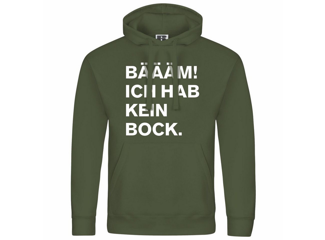 deinshirt Kapuzenpullover Herren Kapuzenpullover BÄÄÄM Ich hab kein bock mehr Mit Print Motiv, Grafik