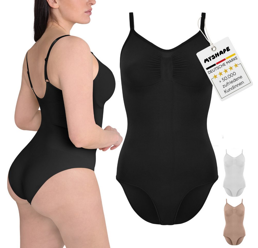 myshape Shaping-Body Bodysuit Shapewear Damen mit Slip - Bauchweg & Po-Lift Effekt
