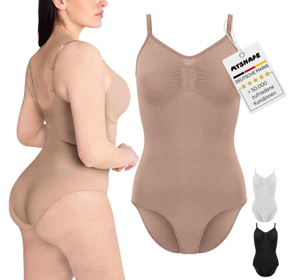 myshape Shaping-Body Bodysuit Shapewear Damen mit Slip - Bauchweg & Po-Lift Effekt
