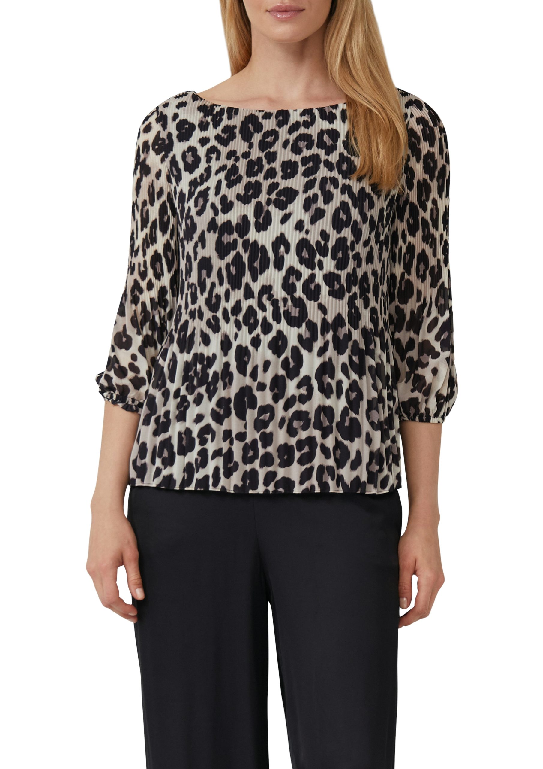 s.Oliver BLACK LABEL Klassische Bluse mit All-Over Print