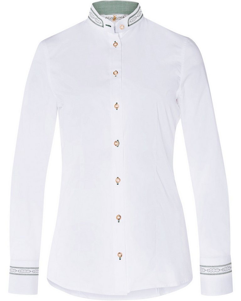Almsach Langarmbluse Stehkragenbluse Susan