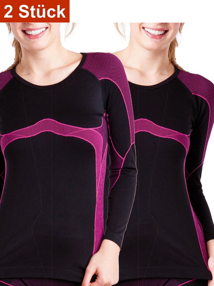 Cocain underwear Funktionsunterhemd (2 Stück) Warme lange Ski Unterwäsche Damen Thermounterwäsche (Spar-Packung, 2-St) hochfunktionelle Membrantechnologie