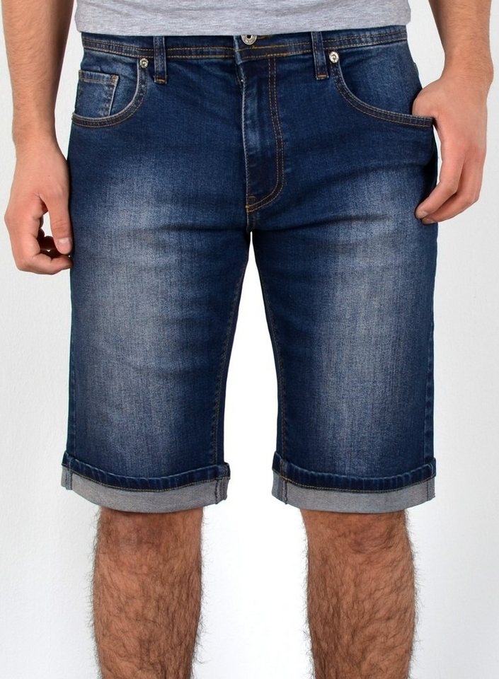 ESRA Jeansshorts Jeans Shorts Herren Jeansshorts Stretch Sommer Hose bis Übergröße Herren Jeans Shorts Herren Sommerhose Stretch Hose Herren Capri Jeans