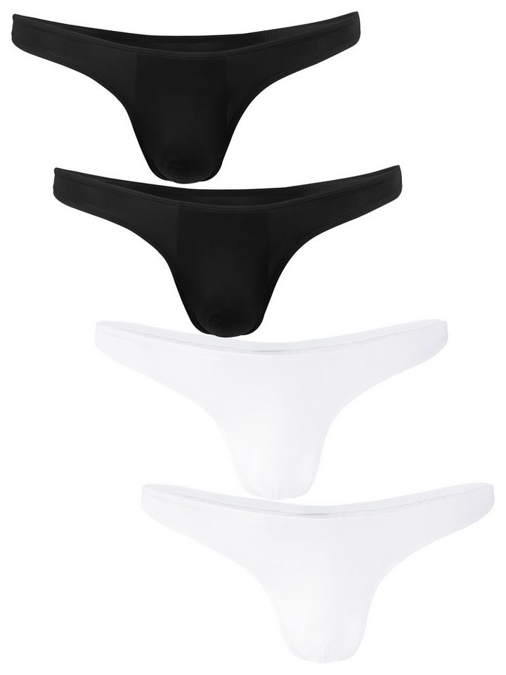 Fabio Farini String Männer Unterhosen - Herren Tanga (4-St) im sportlich knappen Look