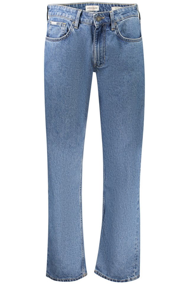 GUESS JEANS 5-Pocket-Jeans Herren-Denimjeans Blau, Gerader Schnitt, 5 Taschen, Reißverschluss