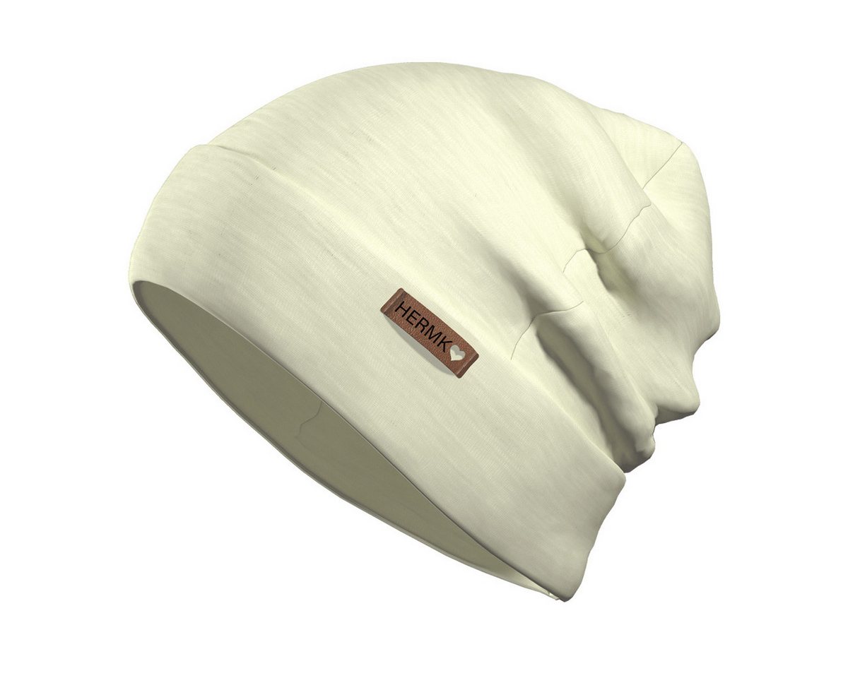 HERMKO Beanie 8840911 Mütze für Damen und Herren aus Merinowolle und Tencel