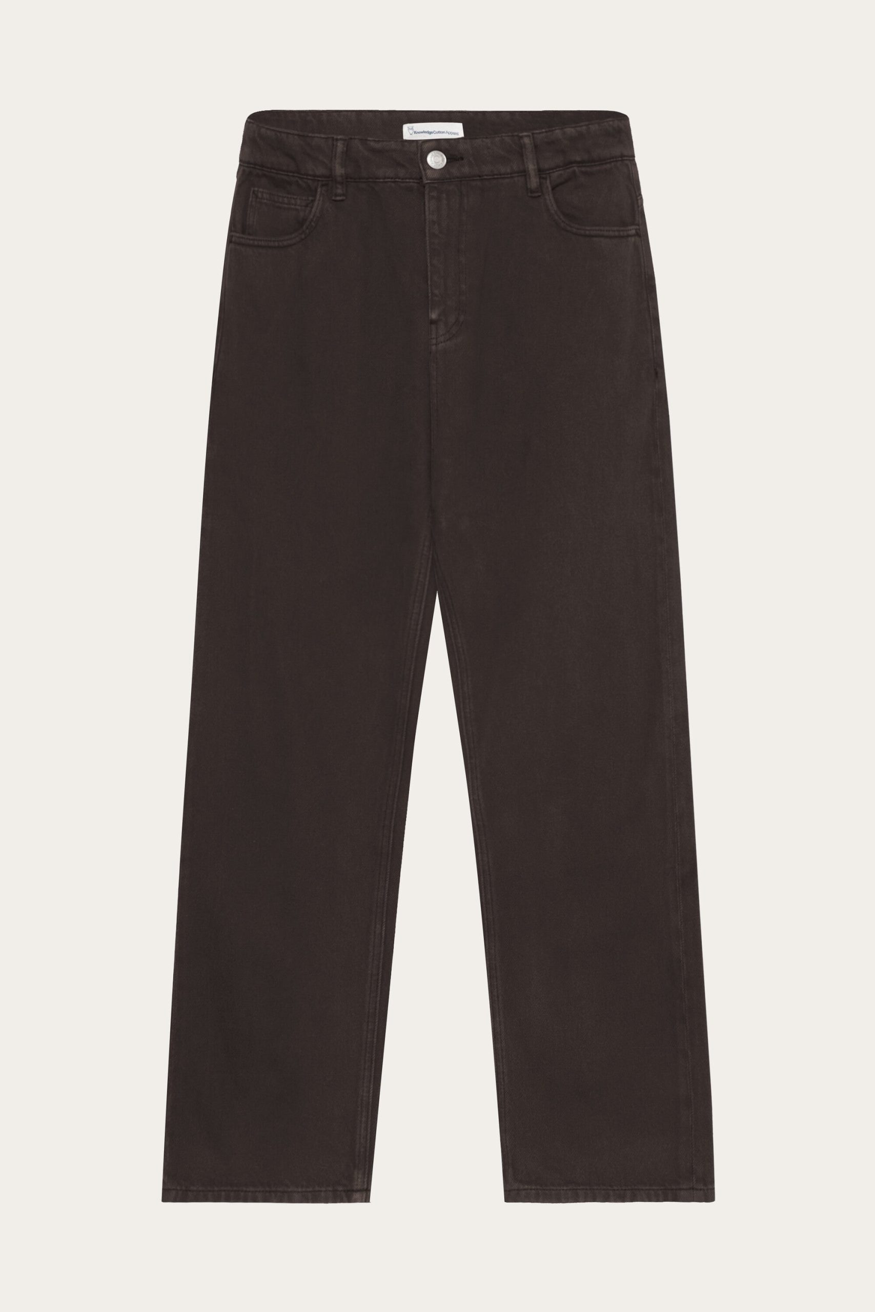 KnowledgeCotton Apparel Herren vegan Hose Wide Twill Flint Chocolate Torte