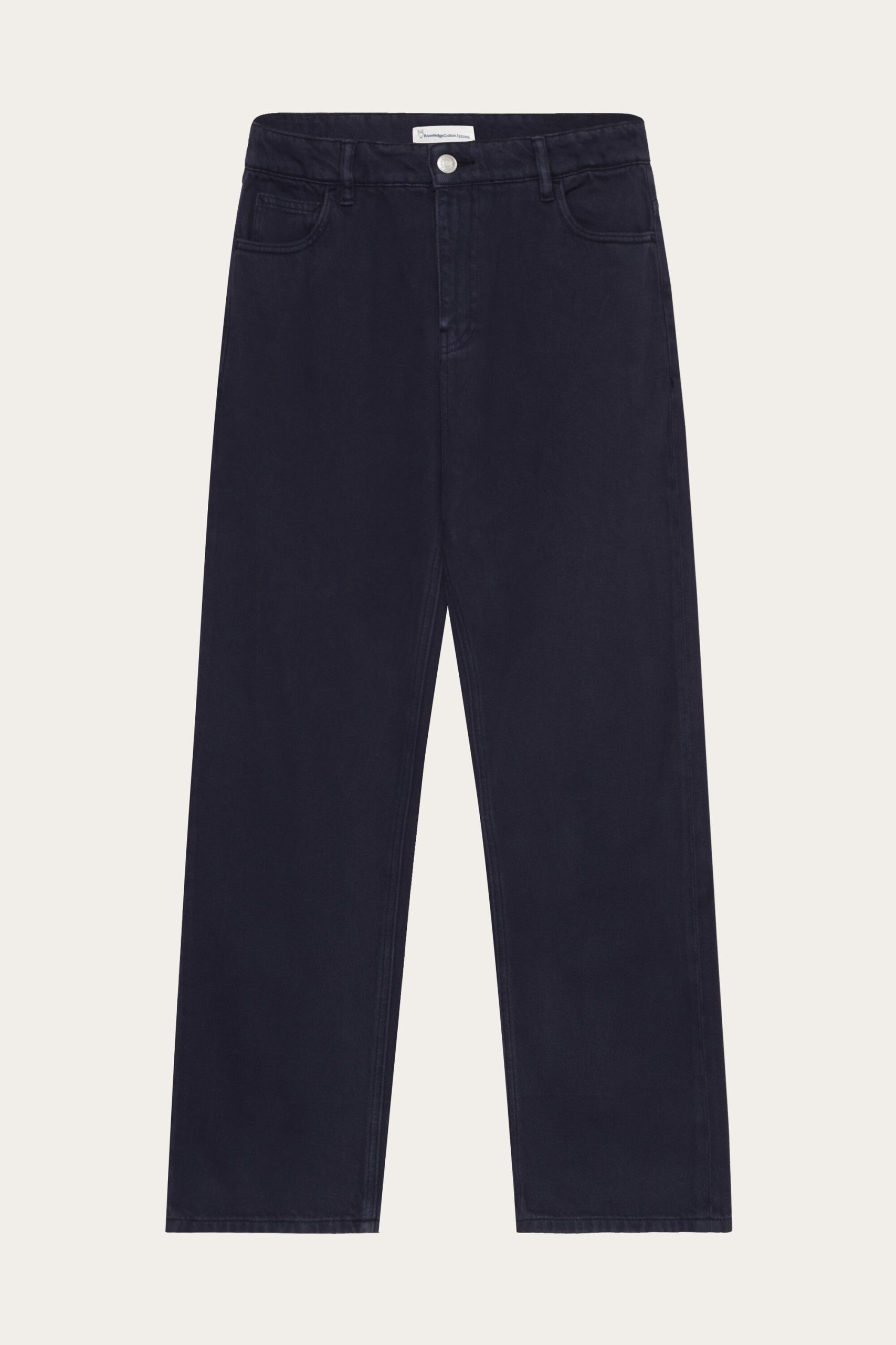 KnowledgeCotton Apparel Herren vegan Hose Wide Twill Flint Night Sky Navy