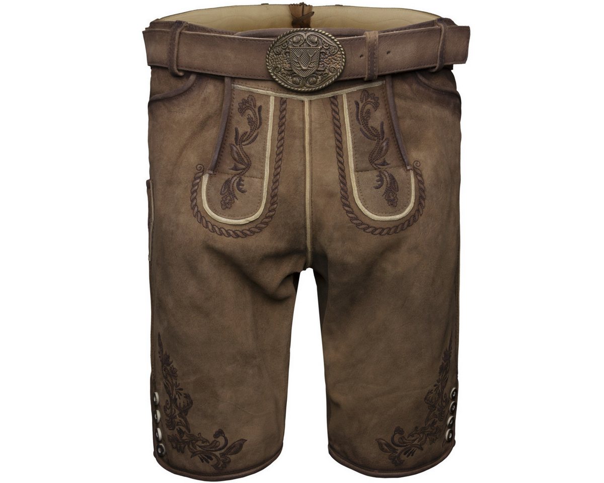 Krüger Trachtenlederhose Devian Herren (1-tlg) Trachtenlederhose, Trachtenhose, Bayerische Lederhose, Oktoberfest