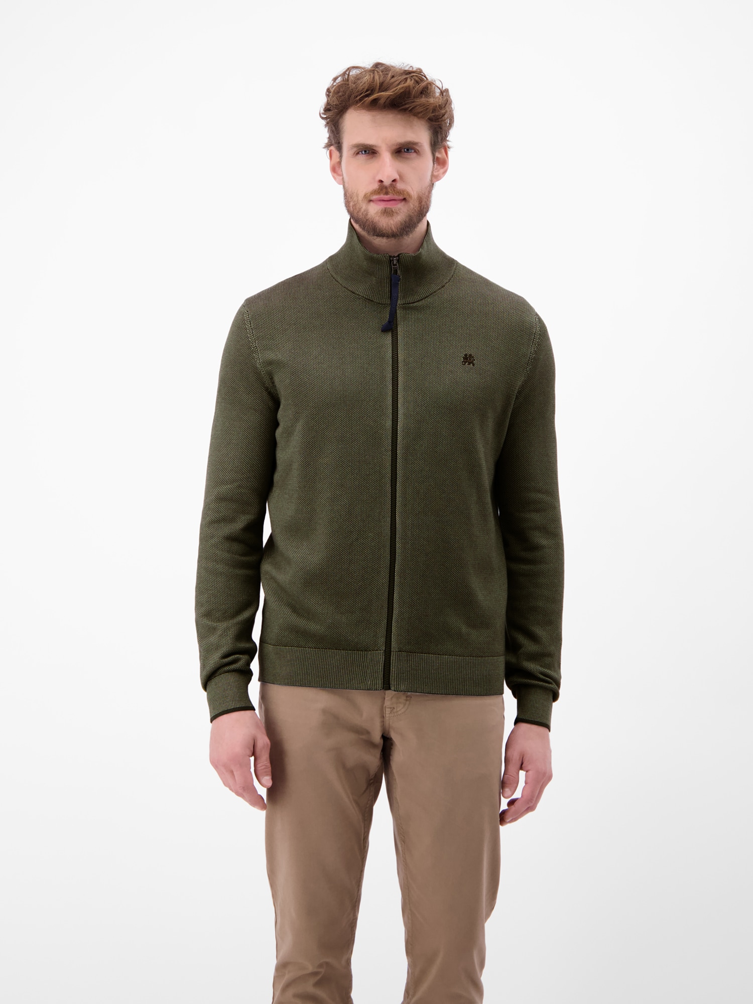 LERROS Strickjacke "Melange-Strickjacke für Herren"