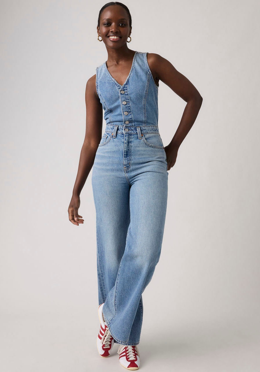 Levis Overall "DNM VEST WIDELG JUMPSUIT" figurbetonende Passform mit weiter Beinform