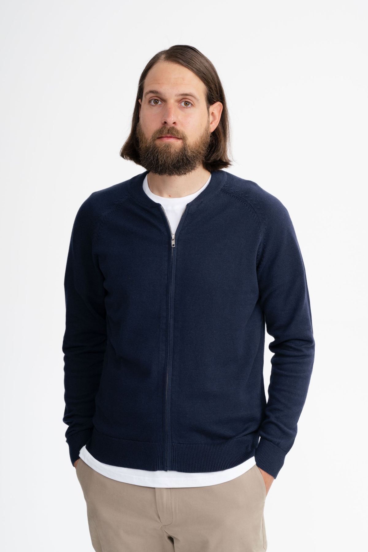 MELA Herren vegan Strickjacke Shamial Navy