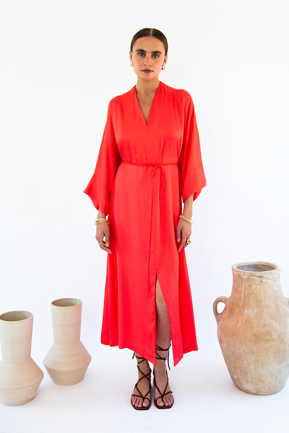 Neu Nomads Damen vegan Kleid Carmen Coral